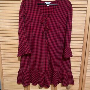 Time and Tru Red and Black plaid dress.
